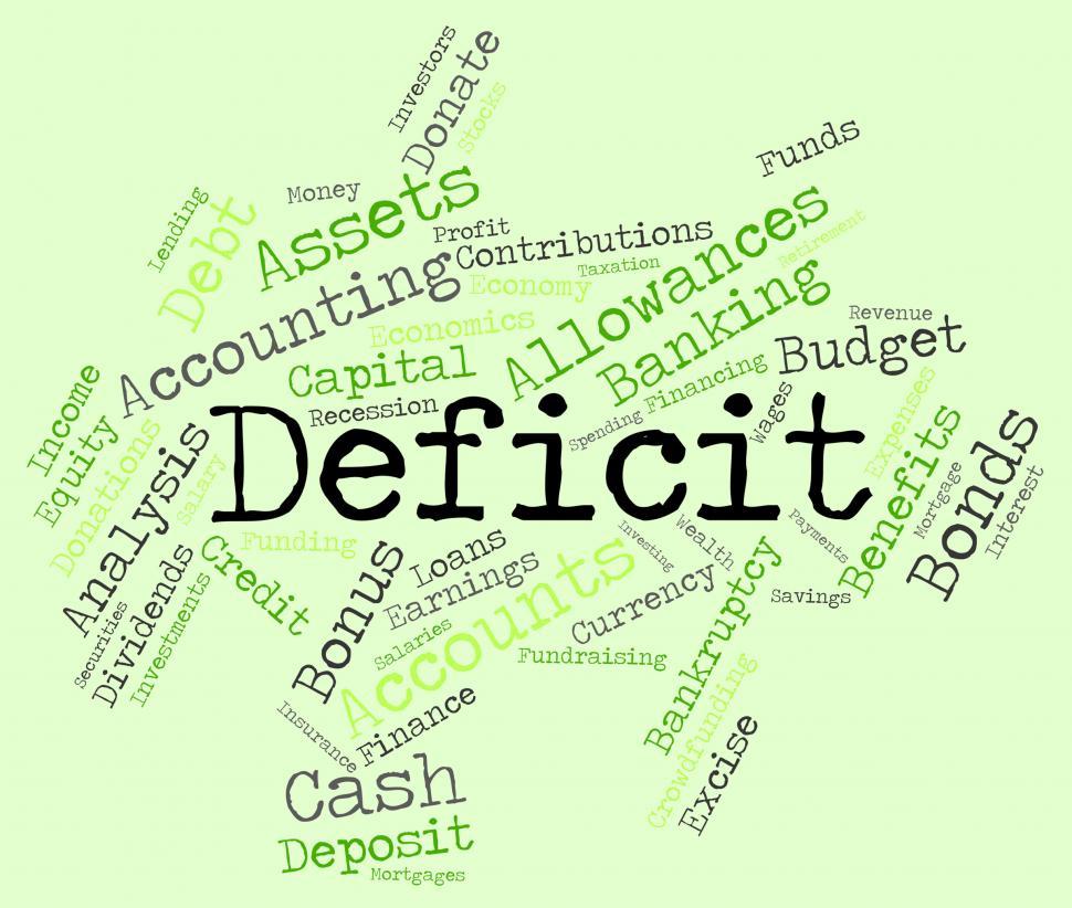 Free Image of Deficit Word Indicates Financial Obligation And Debt 