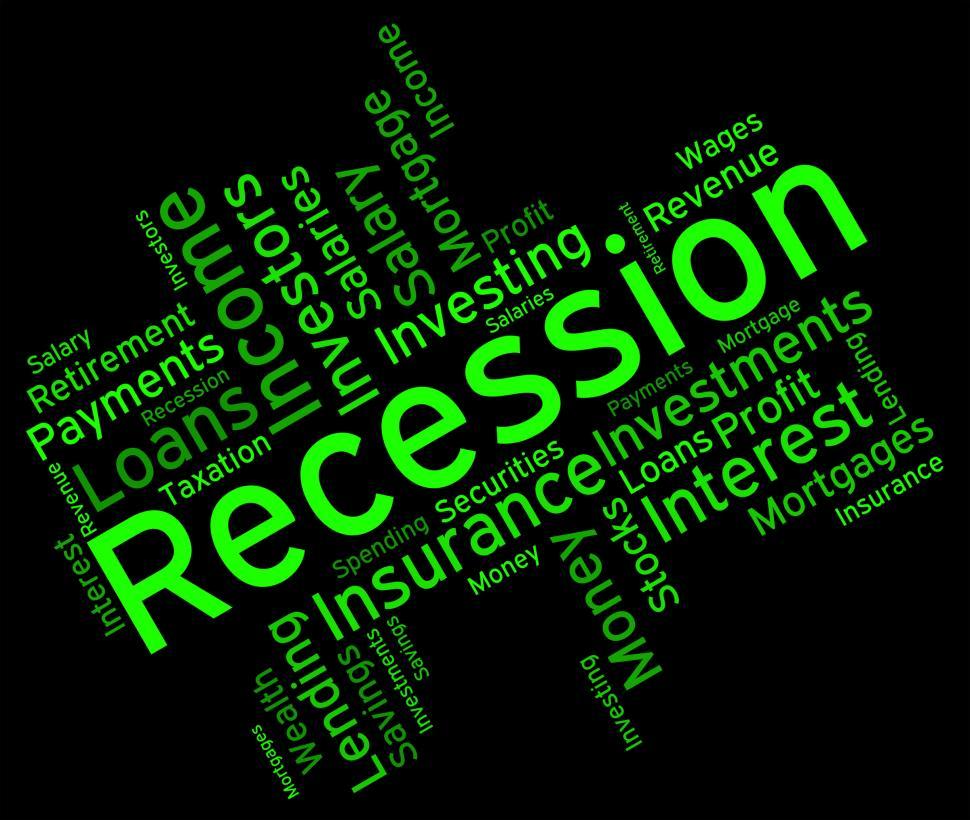 Free Image of Recession Word Represents Financial Crisis And Bankruptcy 