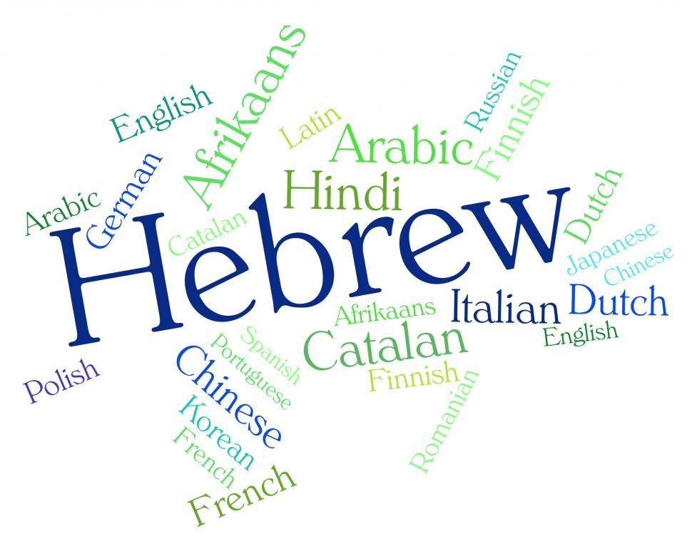 Free Image of Hebrew Language Shows Vocabulary Speech And Translate 