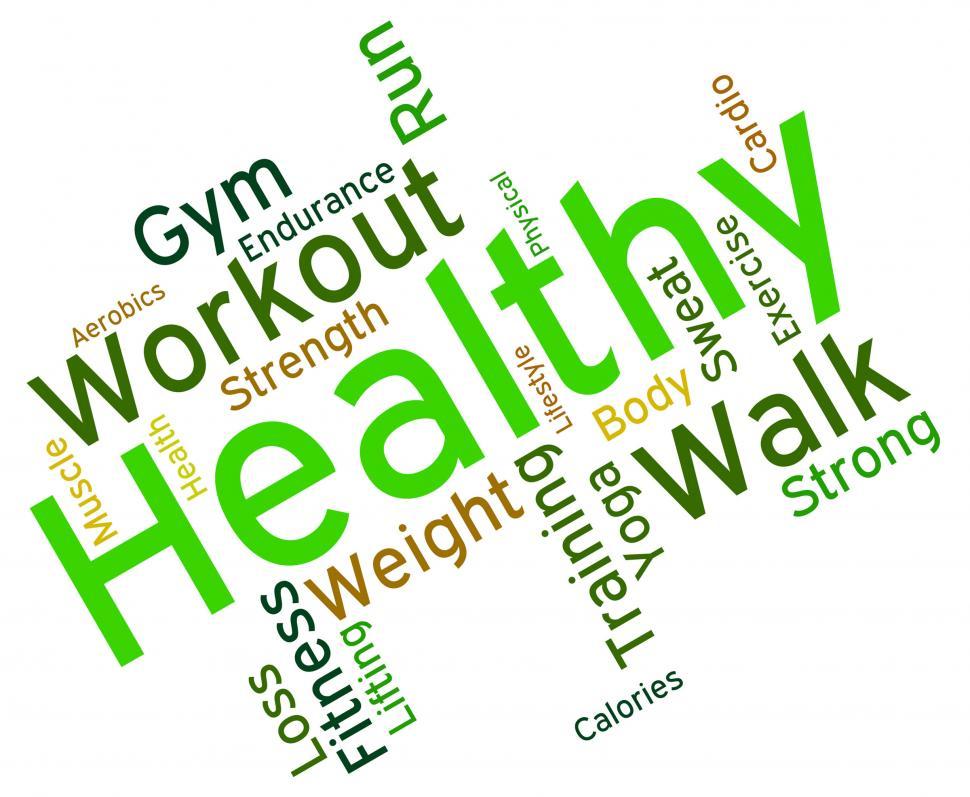 Free Image of Health Words Shows Healthcare Text And Wellness 