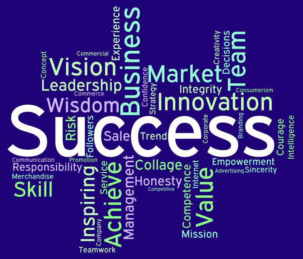 Free Image of Success Words Represents Victor Succeed And Triumphant 