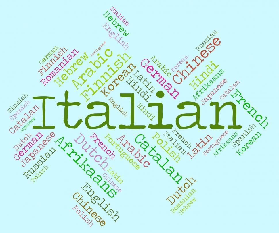 Free Image of Italian Language Represents Italy Foreign And Text 