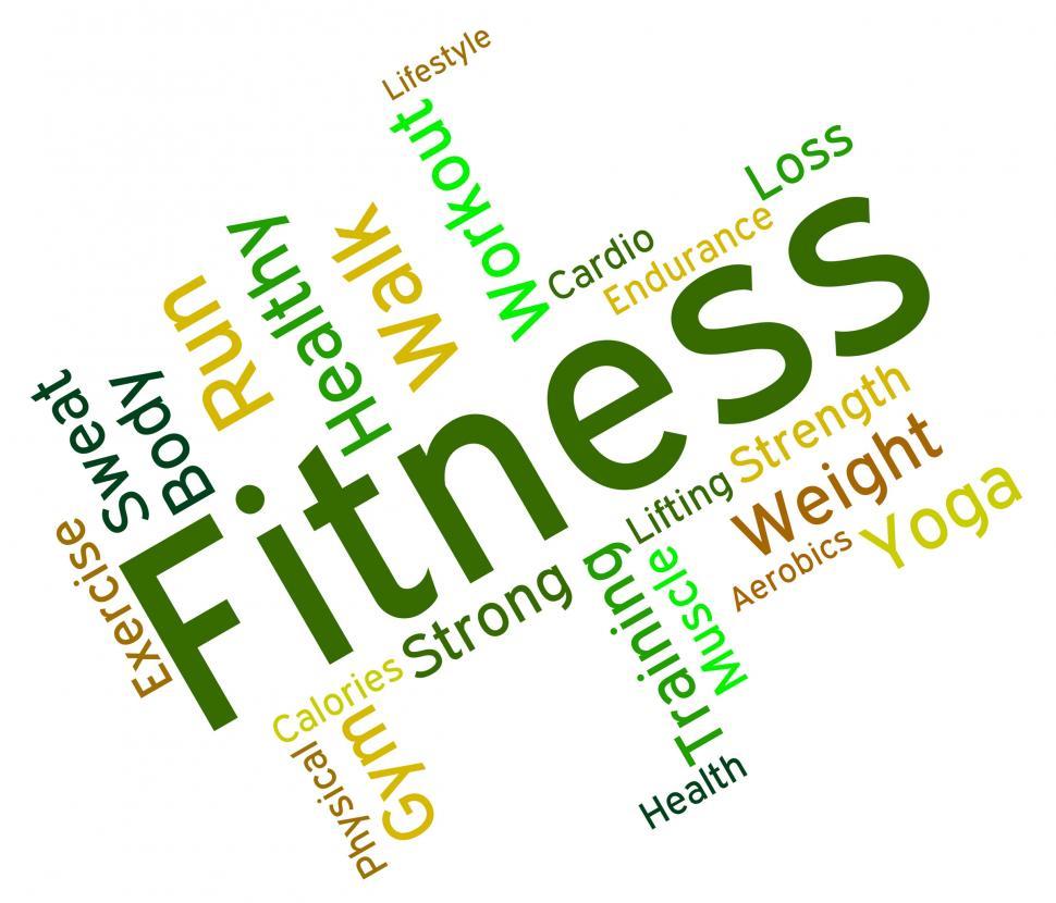 Free Image of Fitness Words Means Physical Activity And Exercise 