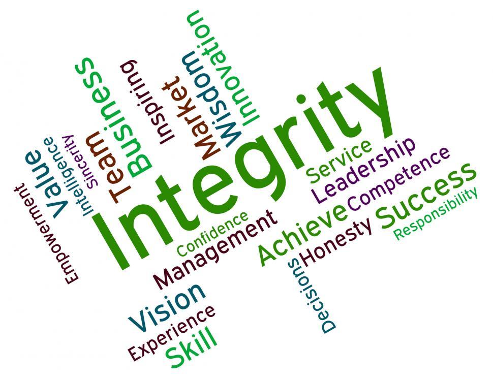 Free Image of Integrity Words Shows Virtue Text And Honesty 