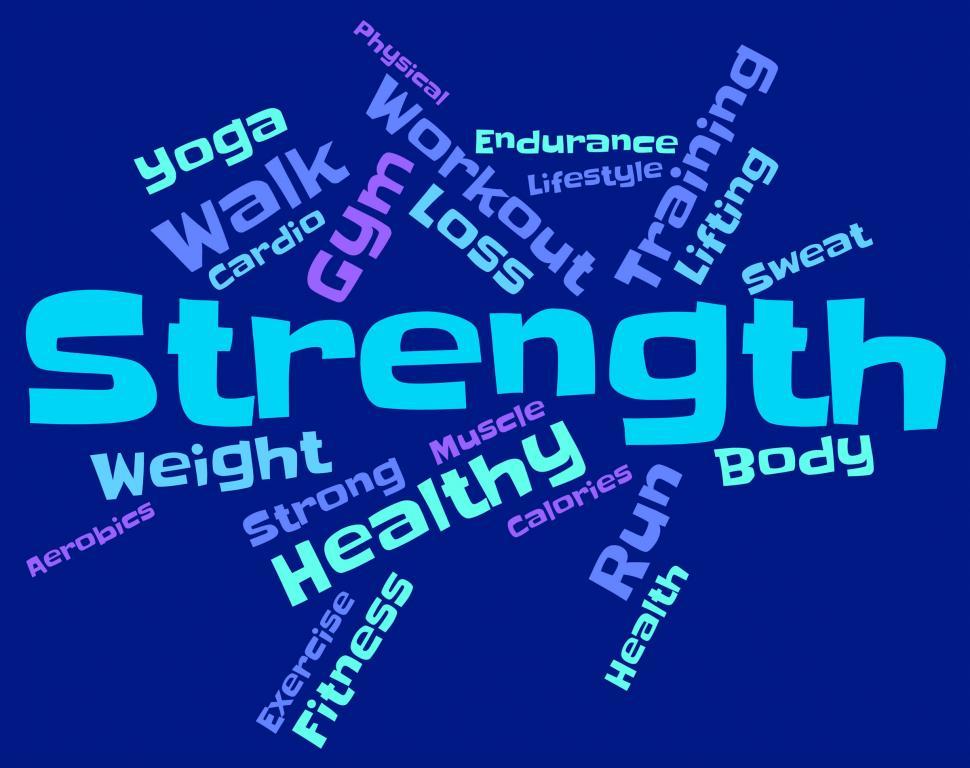 Free Image of Strength Words Means Tough Force And Sturdiness 