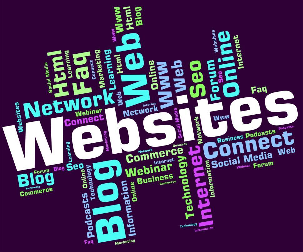 Free Image of Websites Word Represents Network Internet And Wordcloud 