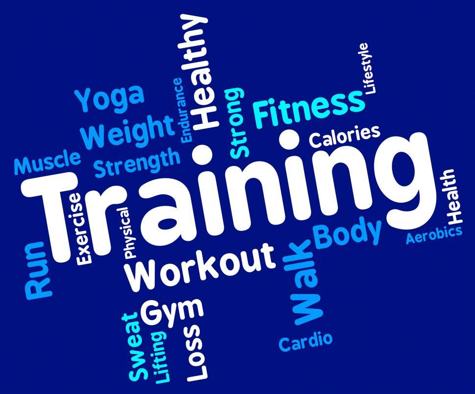 Free Image of Training Words Represents Get Fit And Exercising 