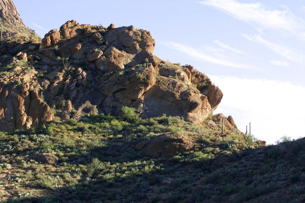 Free Image of Majestic Mountain With Large Rock Formation 