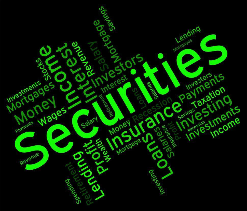 Free Image of Securities Word Shows In Debt And Bond 