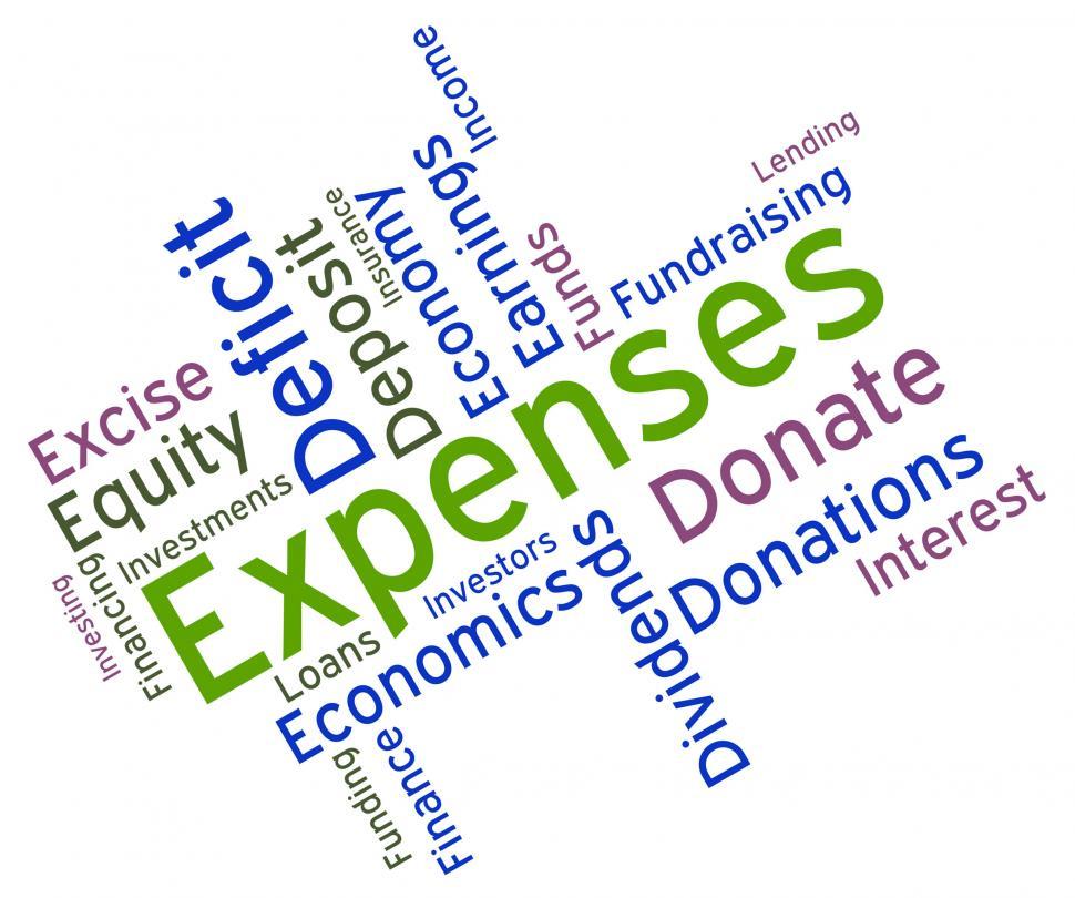 Free Image of Expenses Word Represents Outgoing Outlays And Budgeting 