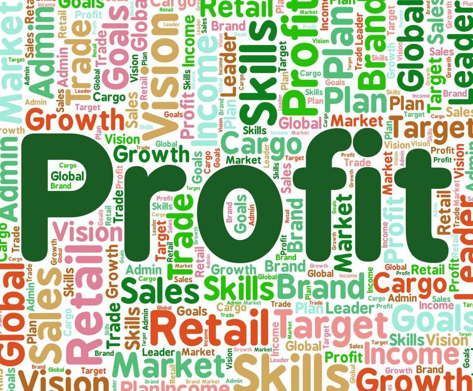 Free Image of Profit Word Means Earns Profits And Wordcloud 