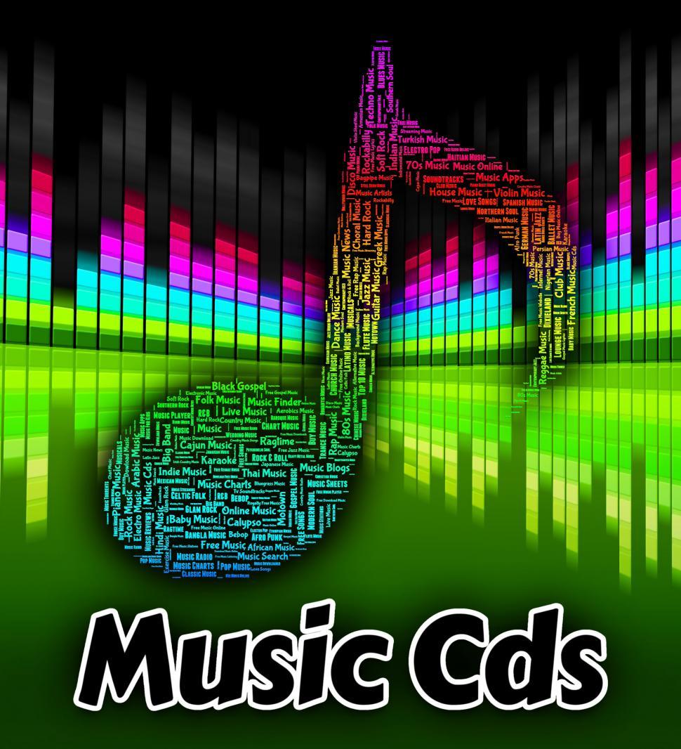 Free Image of Music Cds Means Compact Disks And Dvd 