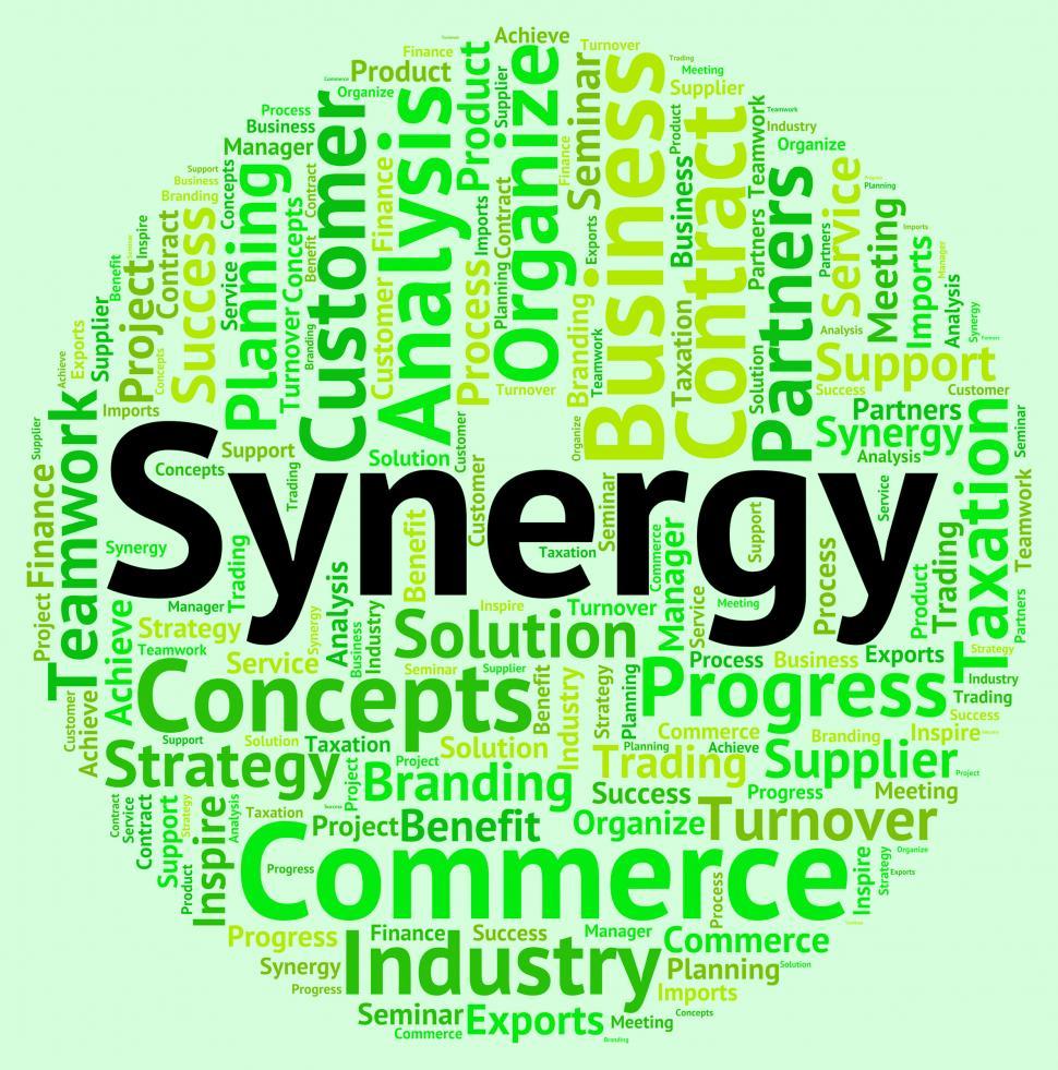 Free Image of Synergy Word Indicates Working Together And Cooperation 