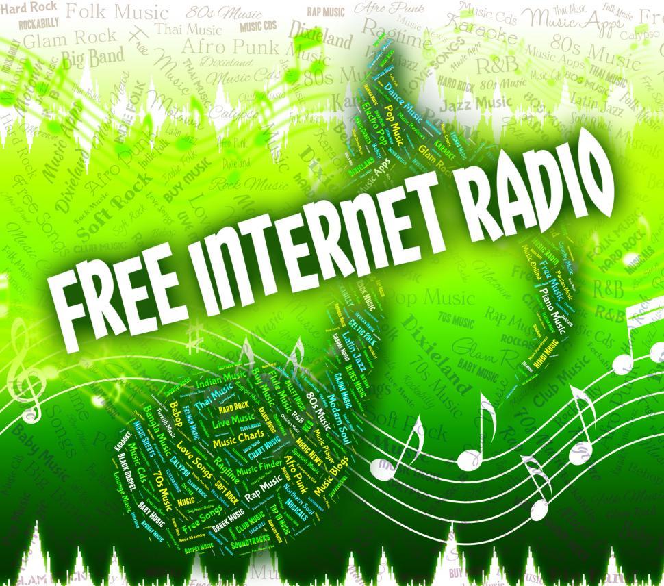 Free Image of Free Internet Radio Represents Sound Track And Complimentary 