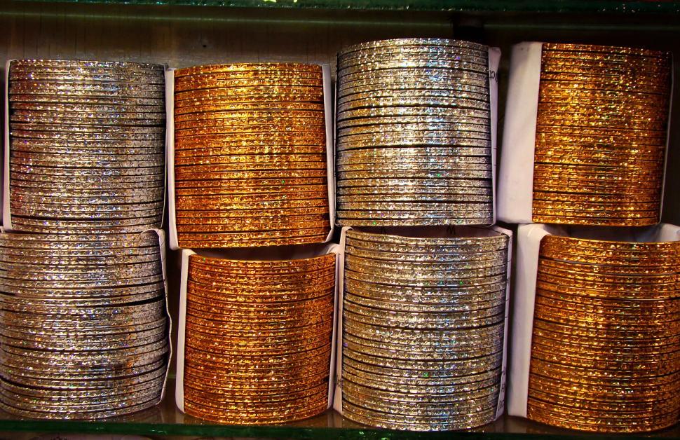 Free Image of Golden And Silver Bracelets 
