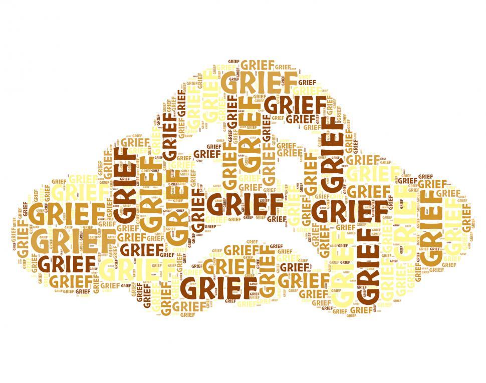 Free Image of Grief Word Means Broken Hearted And Angst 