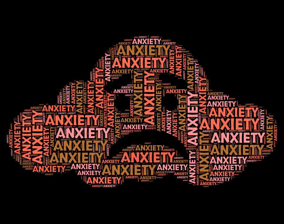 Free Image of Anxiety Word Shows Tenseness Text And Words 