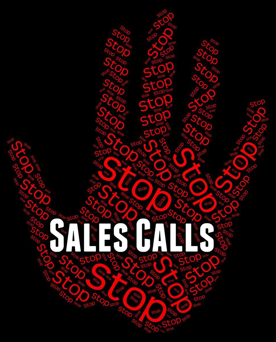 Free Image of Stop Sales Calls Represents Warning Sign And Commerce 