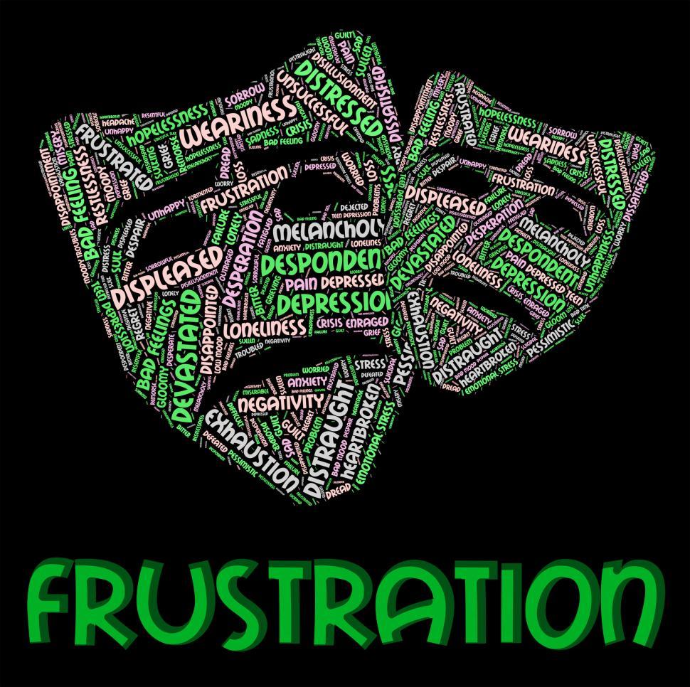 Free Image of Frustration Word Means Frustrating Vexed And Angered 