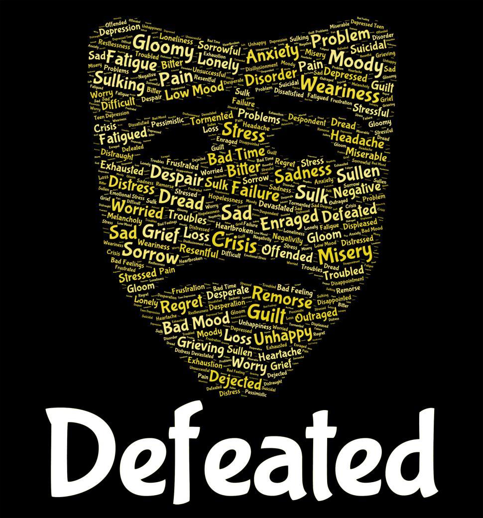 Free Image of Defeated Word Indicates Overcome Vanquish And Beaten 