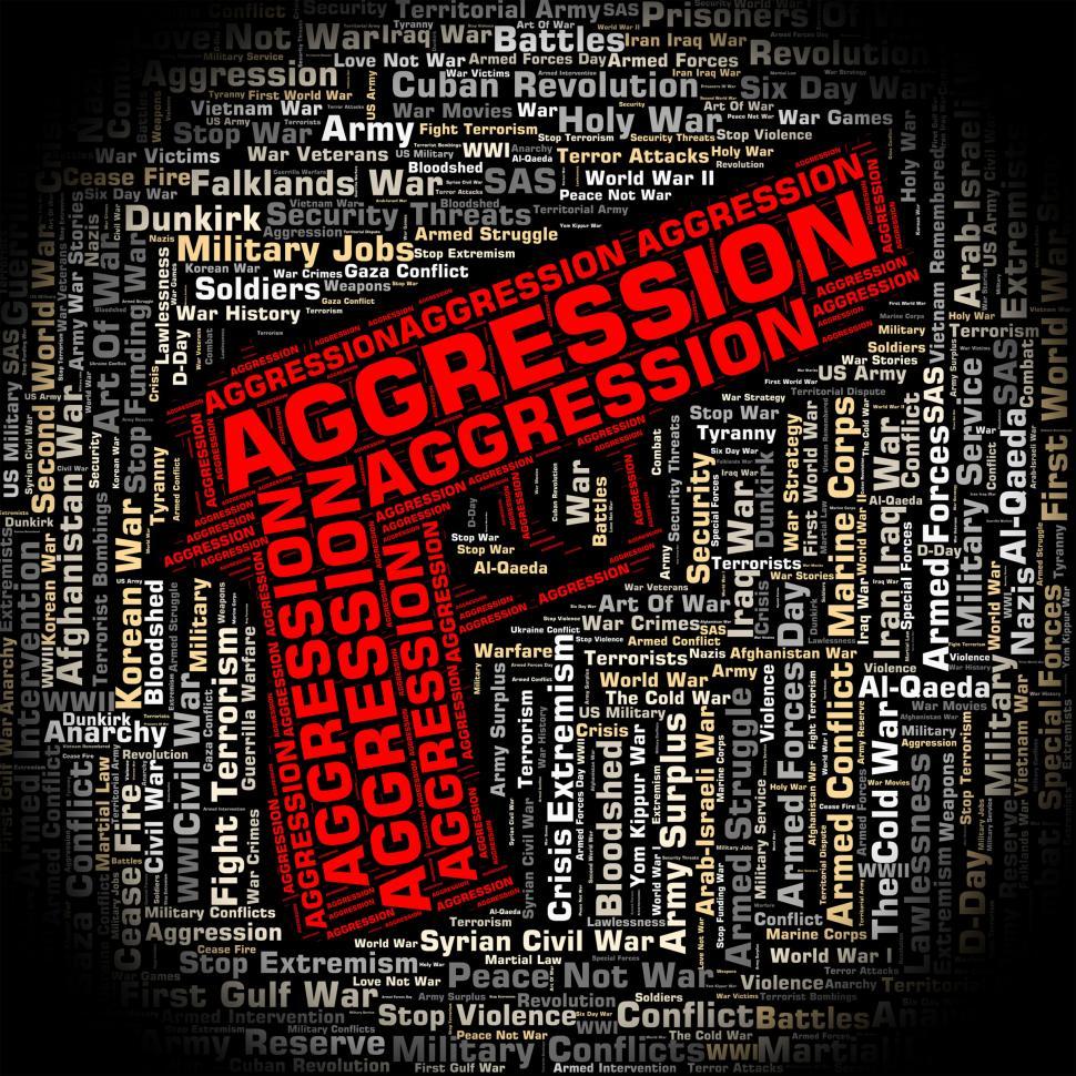 Free Image of Aggression Word Represents Violence Wordcloud And Encroachment 
