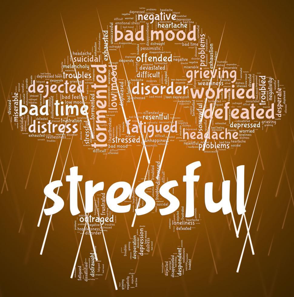Free Image of Stressful Word Means Overload Text And Wordclouds 