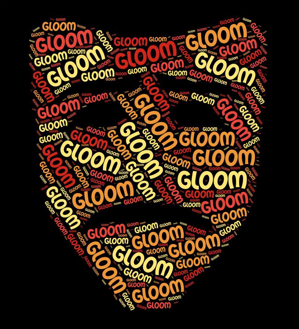Free Image of Gloom Word Shows Low Spirits And Dejected 