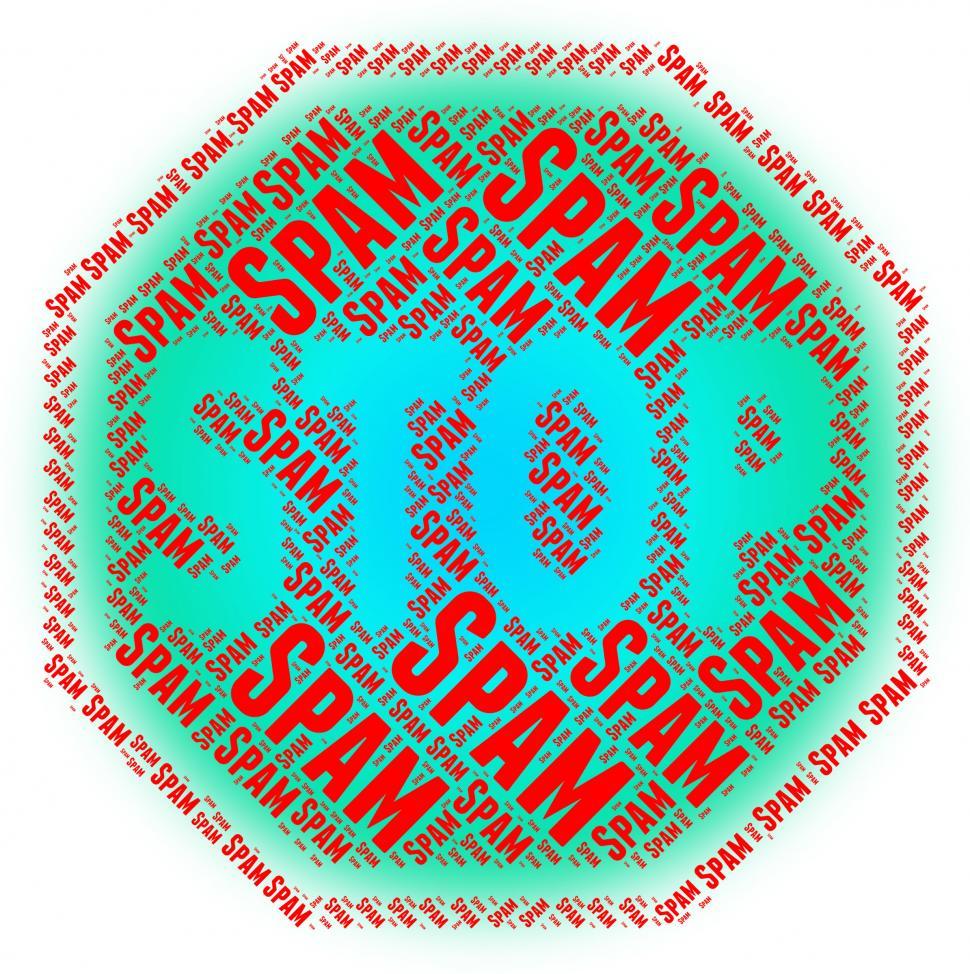 Free Image of Stop Spam Shows Unwanted Restriction And Caution 