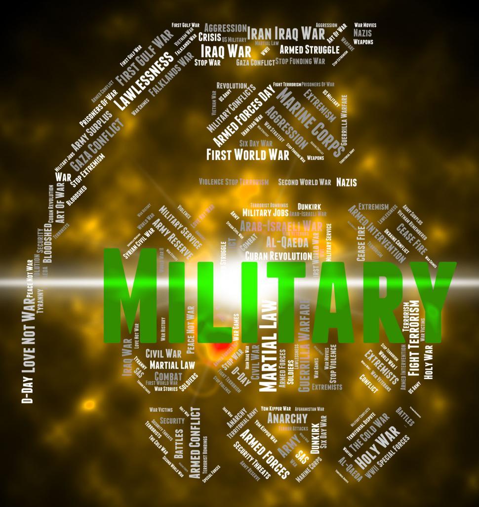 Free Image of Military Word Indicates Wordcloud Soldierly And Warrior 