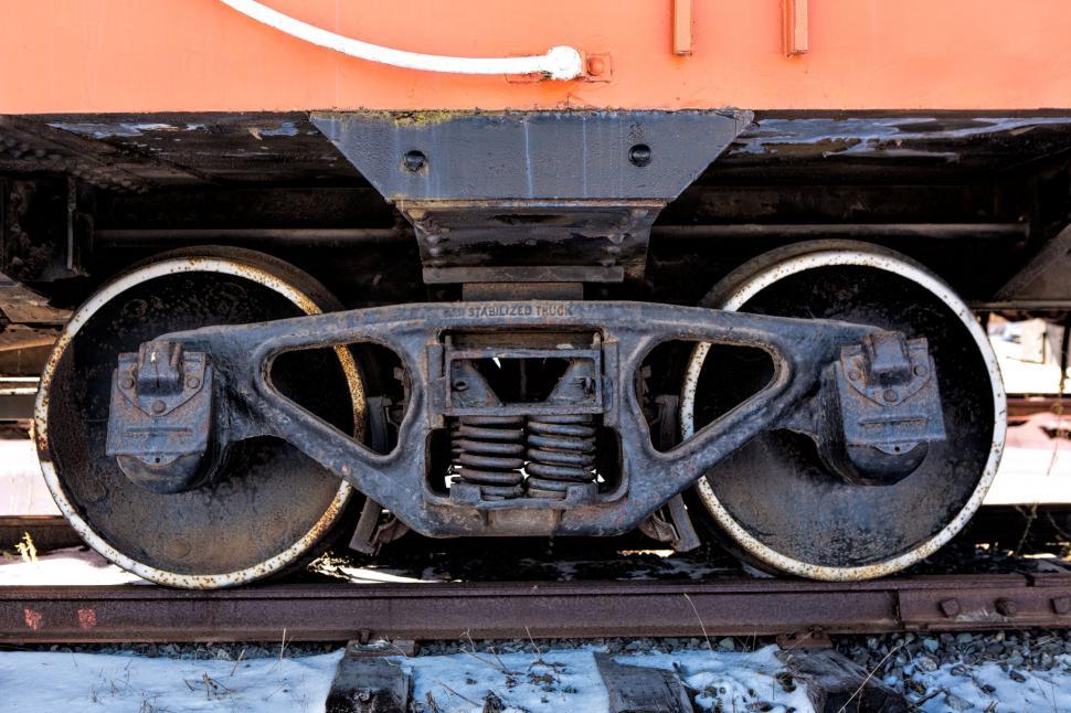Free Image of Train Wheel 