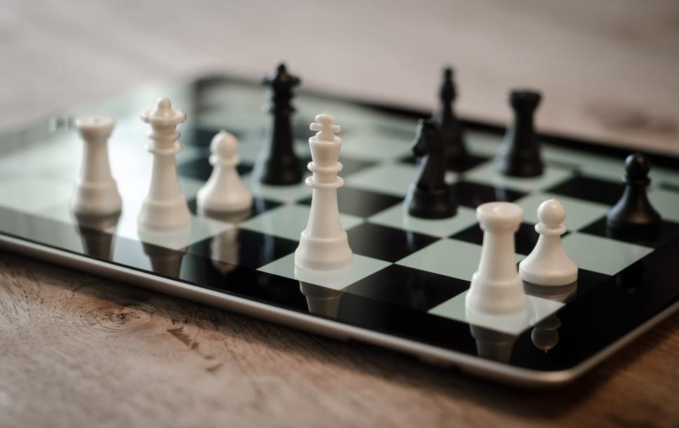 Free Image of Close Up of Chess Board With Pieces 
