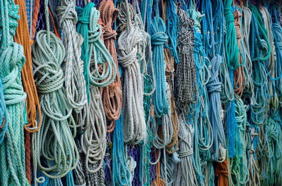 Free Image of Assorted Ropes Hanging on Wall 