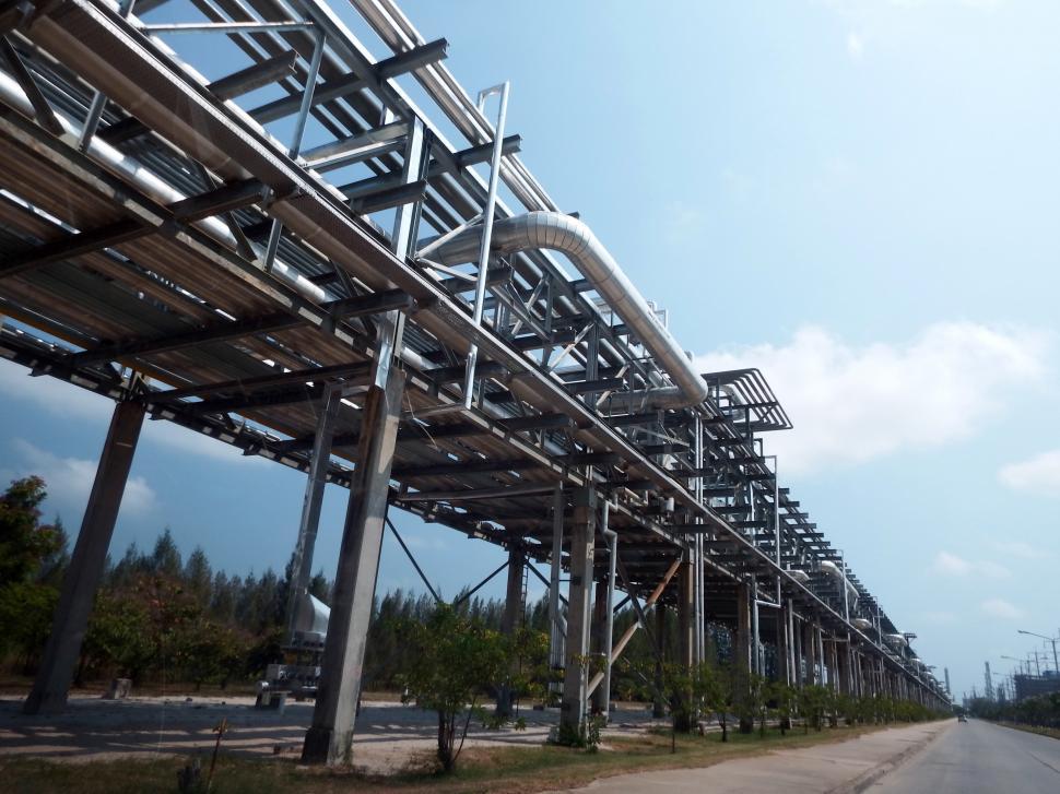 Free Image of Industrial Oil  Gas Pipeline  
