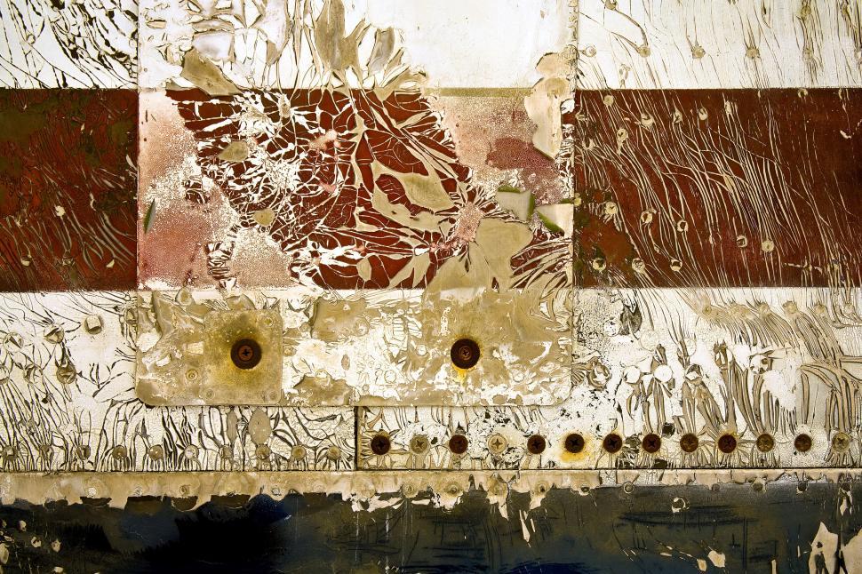 Free Image of Peeling Paint and Screws 