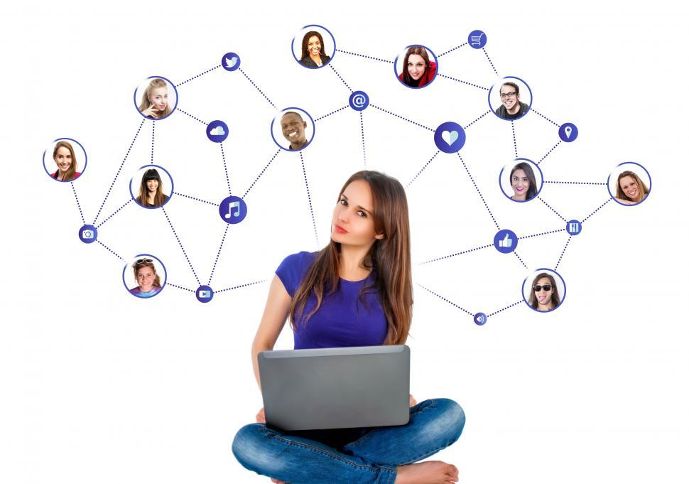 Free Image of Sharing with Friends Through Social Media 