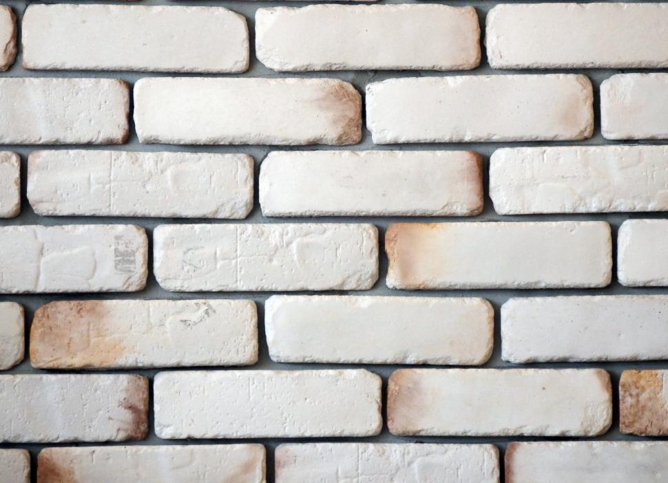 Free Image of White Brick Wall Background  