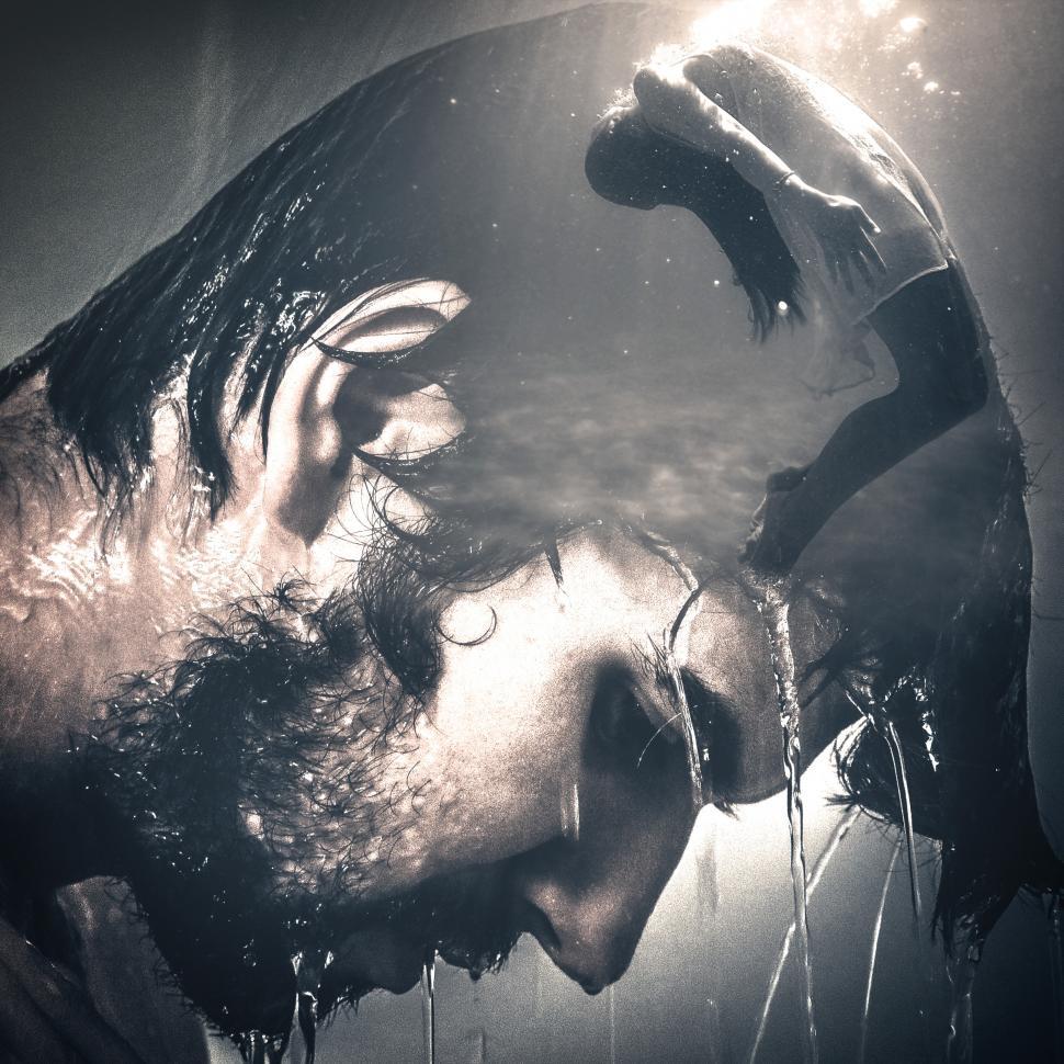 Free Image of Woman Drowning - Double Exposure Effect 