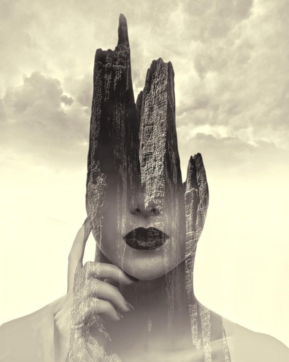 Free Image of Thoughtful Woman on the Mountain Face 