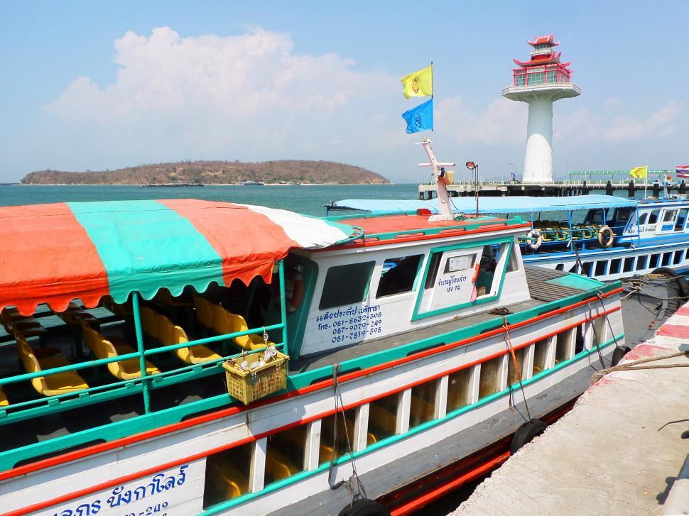 Free Image of Docked passenger ferries, Thailand 