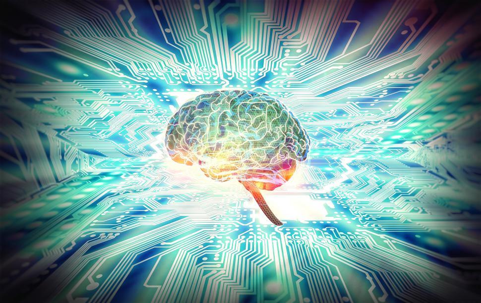 Free Image of Artificial Intelligence Concept - Robotic Brain 