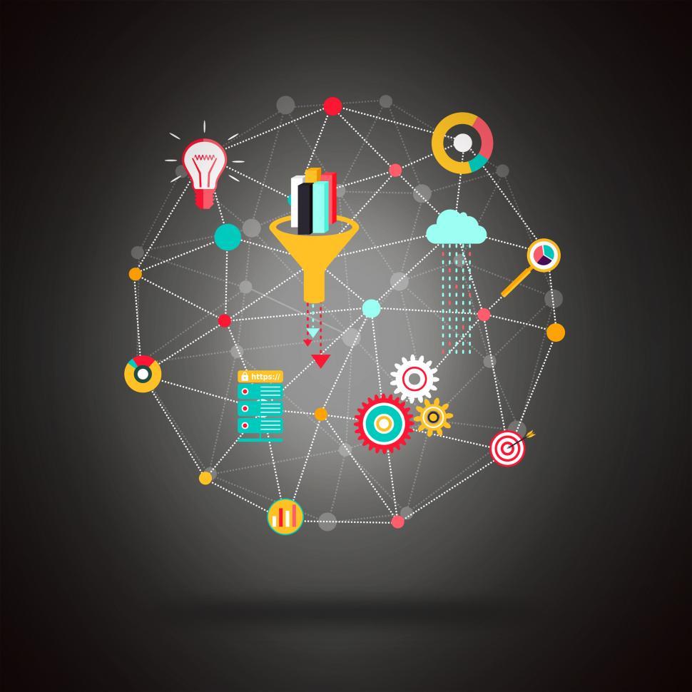 Free Image of Big Data Analytics and Research - Dark Background 