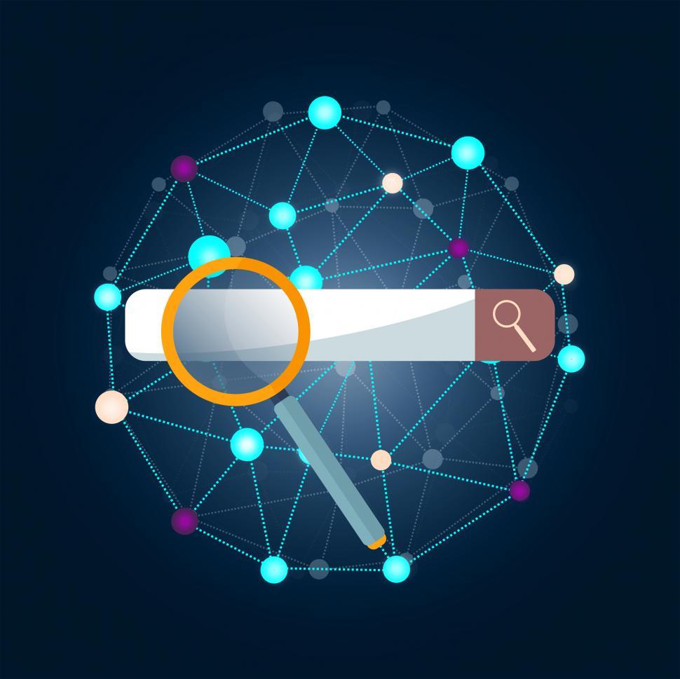 Free Image of Search Icon On Mesh Network 