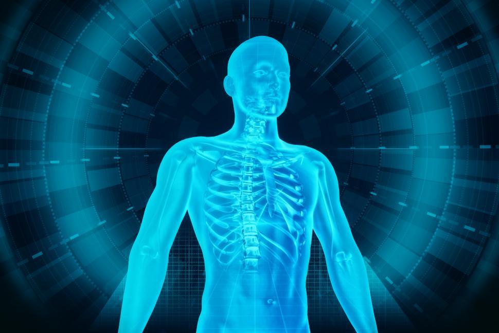 Free Image of Medical Human Body Scan - Man and Technology 