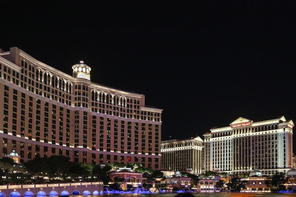 Free Image of Bellagio Hotel and Caesars Palace 