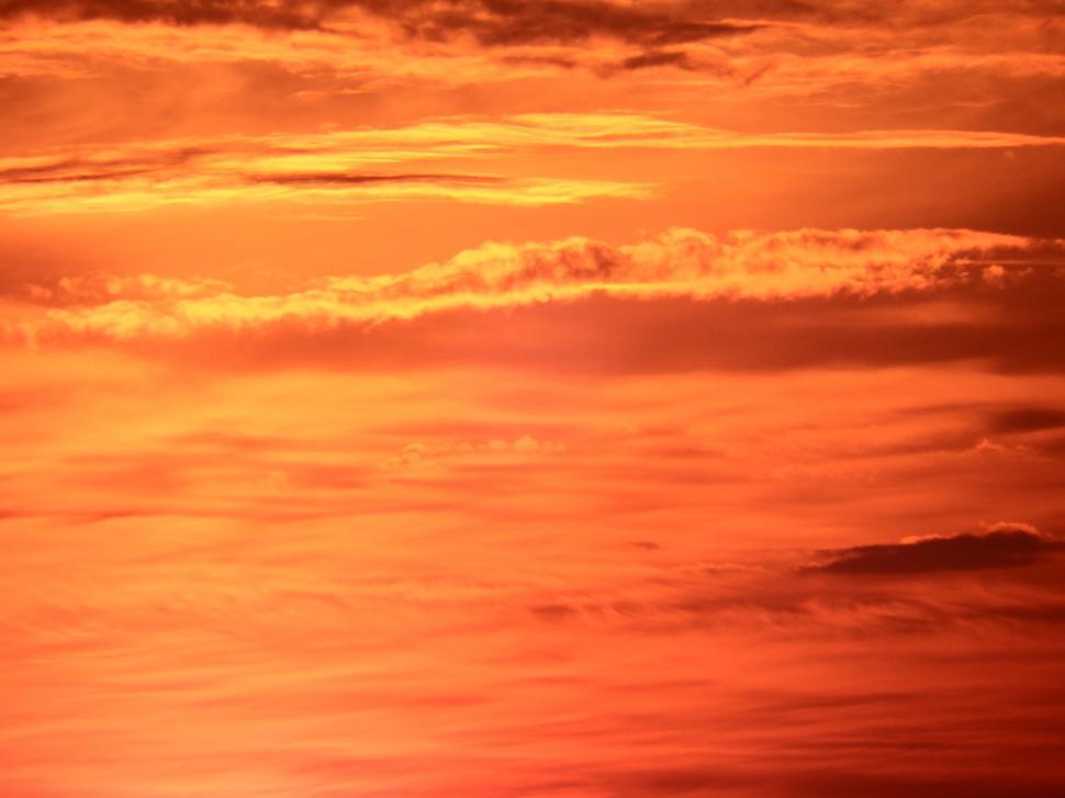 Free Image of Bright Orange Sunset 
