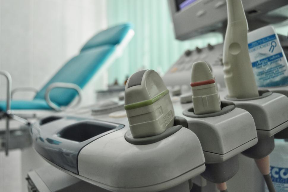 Free Image of Sonography. Prepare for ultrasound examination. Ultrasound transducers  