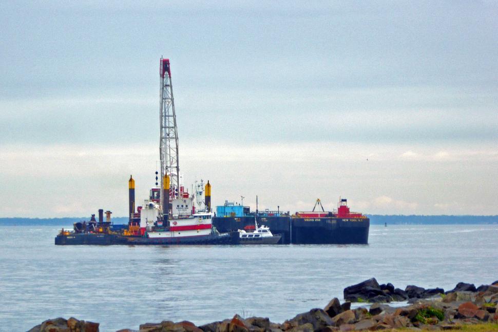 Free Image of Dredger Near Shore 
