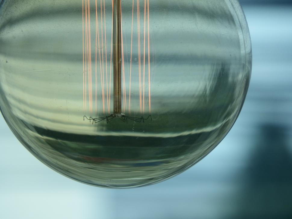 Free Image of Edison Lightbulb close up 