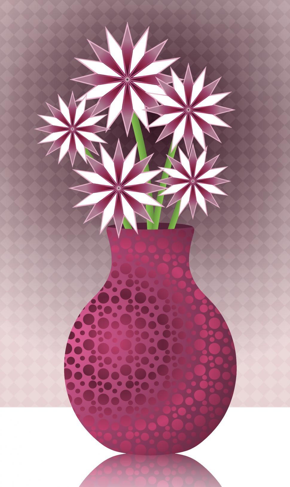 Free Image of  Pink and White Flowers in Vase   