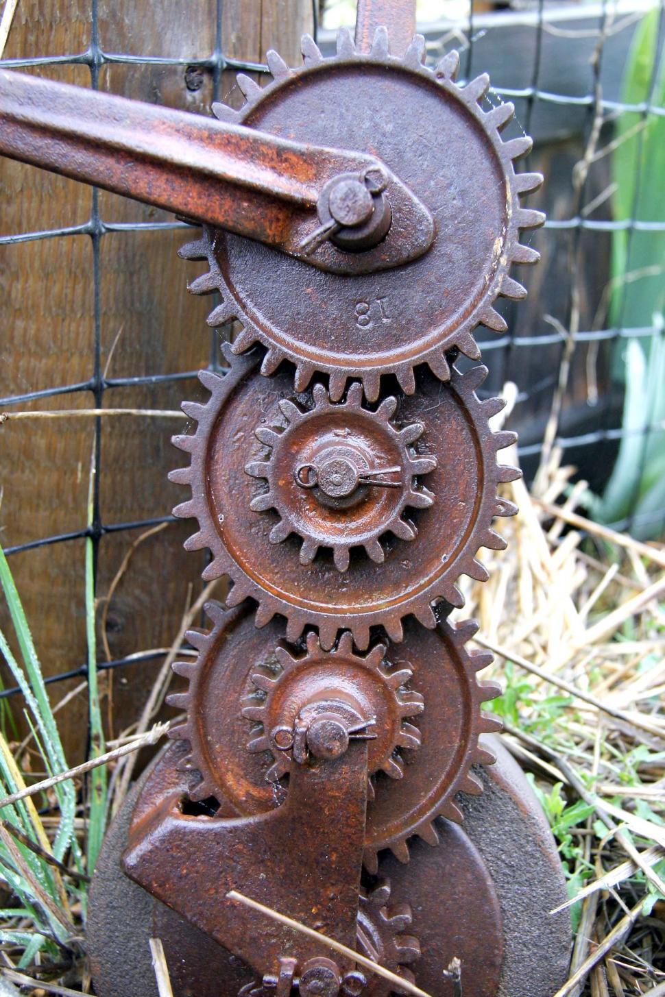 Free Image of Rusted Metal Object With Wrench 